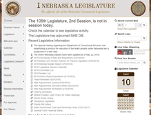 Tablet Screenshot of nebraskalegislature.gov